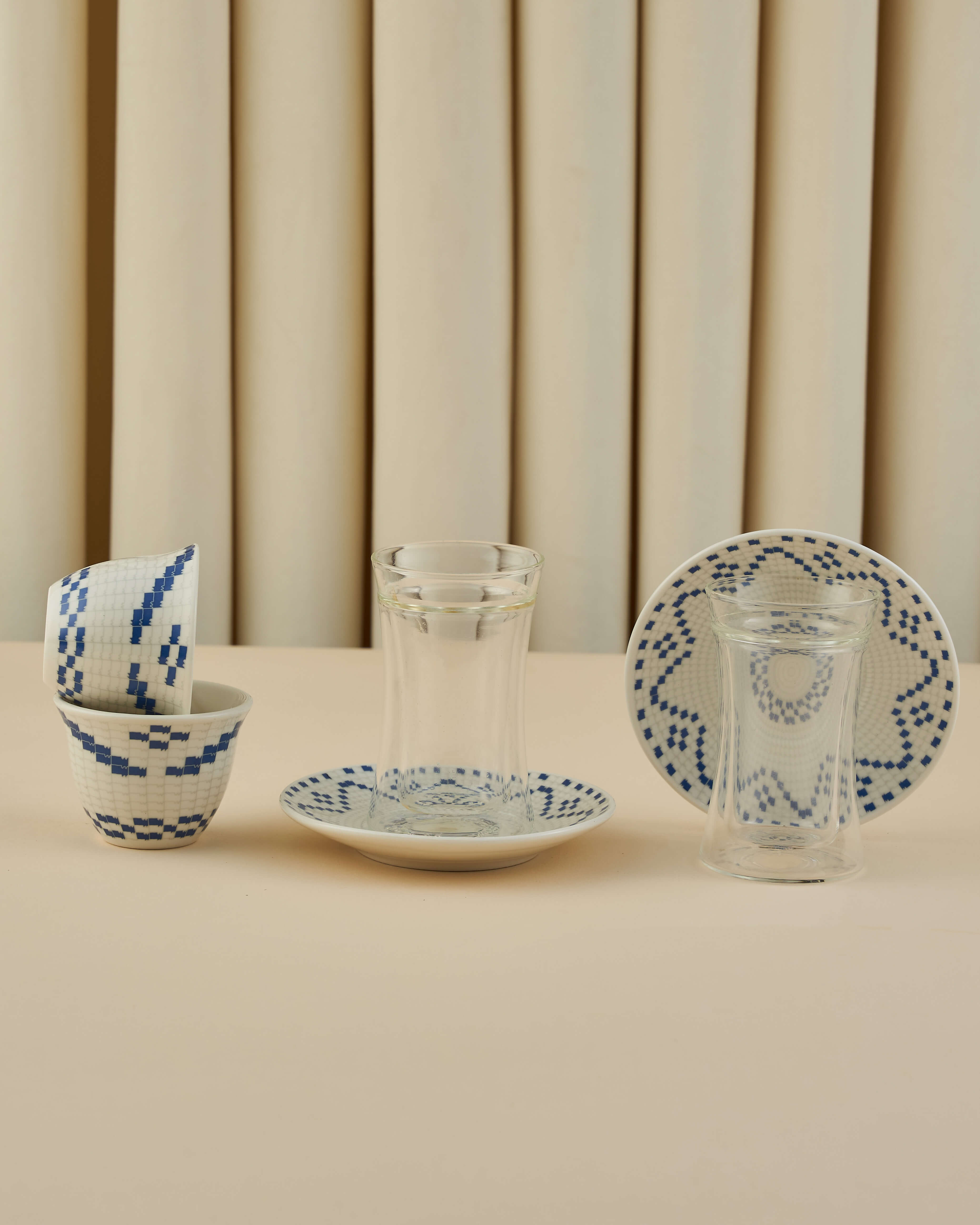 Turath Tea & Arabic Coffee Cup Set - Double Glass