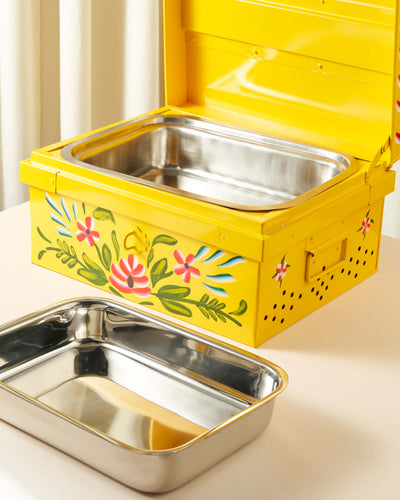 Sheikha Hand-Painted Rectangular Food Warmer — 4L