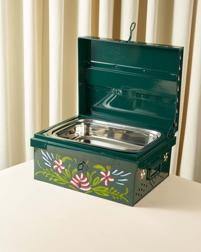 Sheikha Hand-Painted Rectangular Food Warmer — 4L