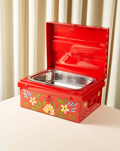 Sheikha Hand-Painted Rectangular Food Warmer — 4L