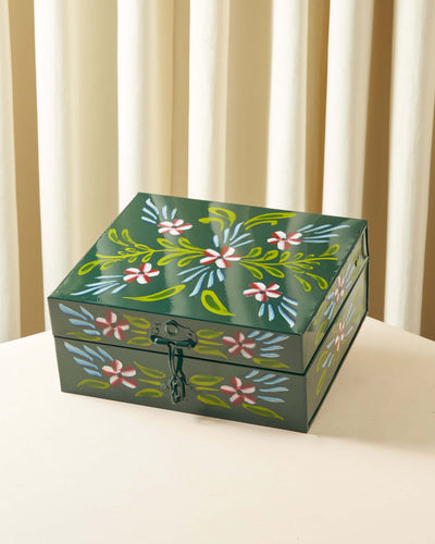 Sheikha Hand-Painted Metal Estekana Box Set