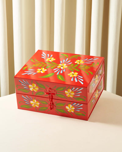 Sheikha Hand-Painted Metal Estekana Box Set