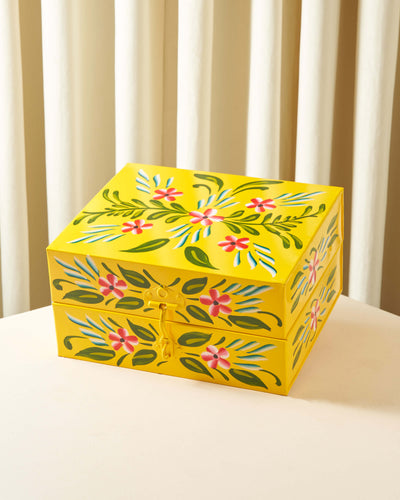 Sheikha Hand-Painted Metal Estekana Box Set