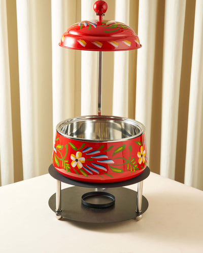 Sheikha Hand-Painted Round Food Warmer — 2L