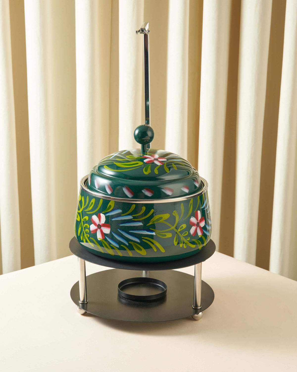 Sheikha Hand-Painted Round Food Warmer — 2L
