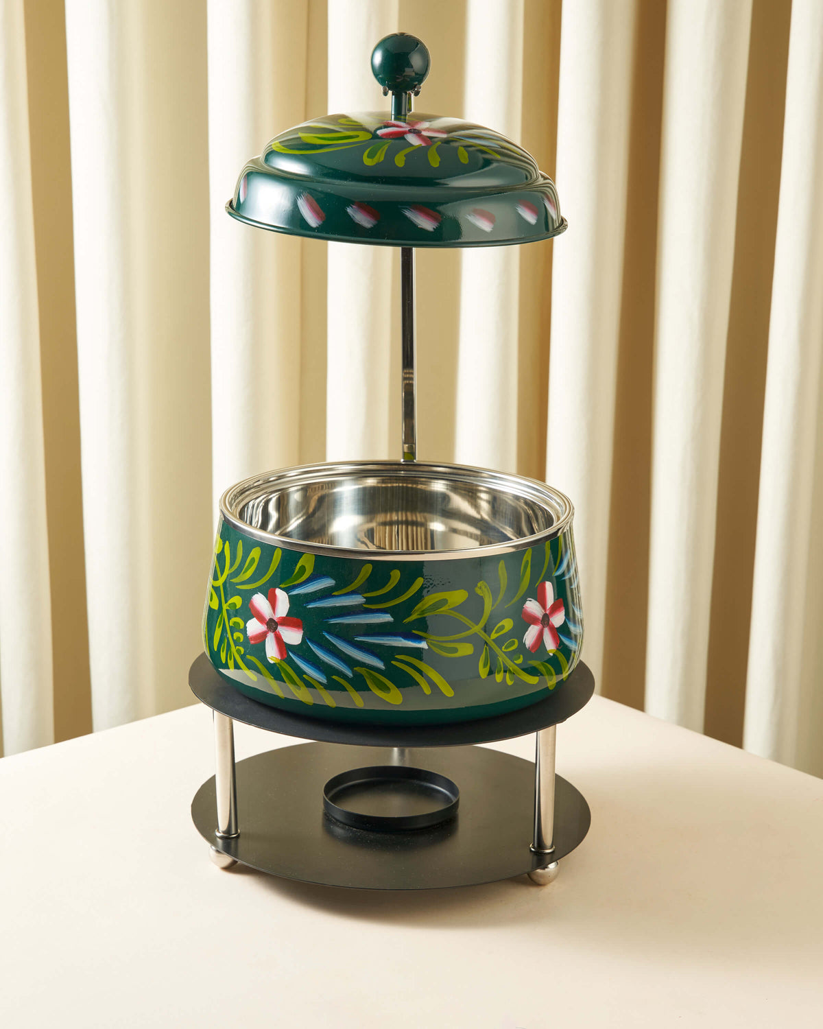 Sheikha Hand-Painted Round Food Warmer — 2L