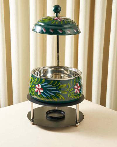 Sheikha Hand-Painted Round Food Warmer — 2L