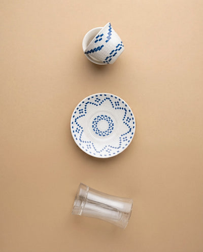 Turath Tea Estakana & Arabic Coffee Finjan Set — 18 Pieces