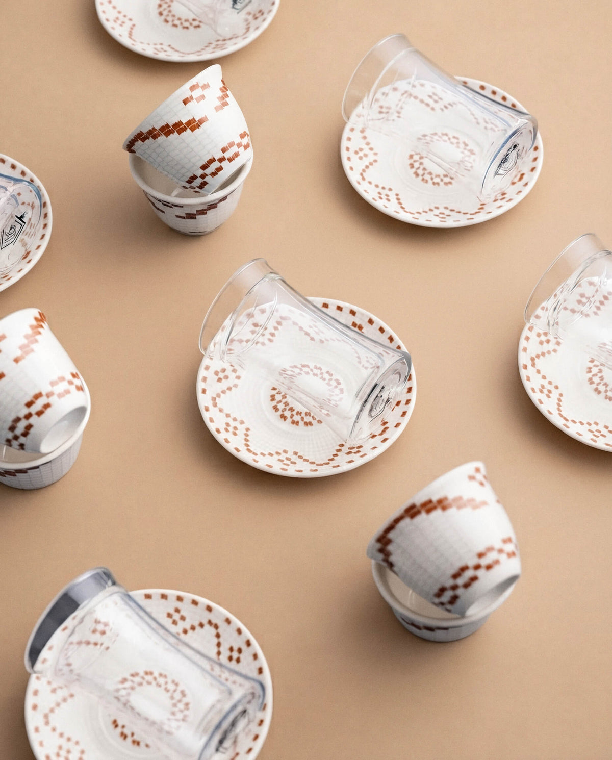Turath Tea Estakana & Arabic Coffee Finjan Set — 18 Pieces