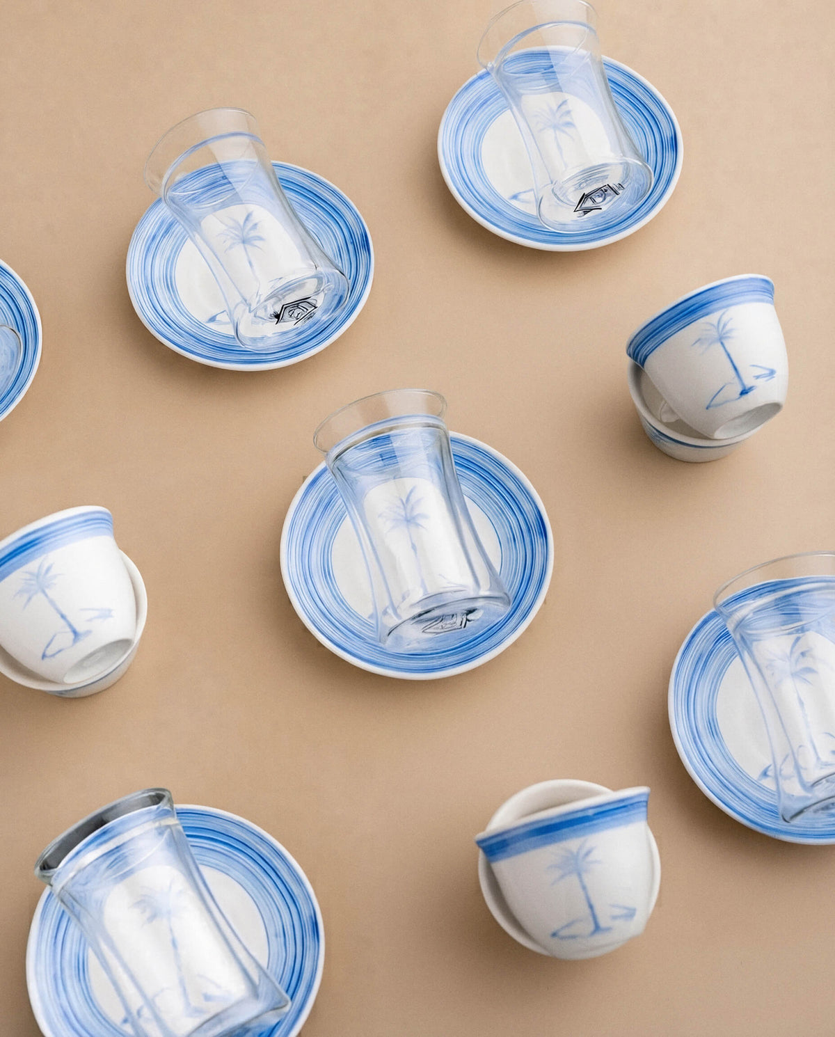 Waha Tea Estakana & Arabic Coffee Finjan Set — 18 Pieces