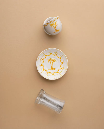 Asala Tea Estakana & Arabic Coffee Finjan Set — 18 Pieces (Double-Wall Glass)