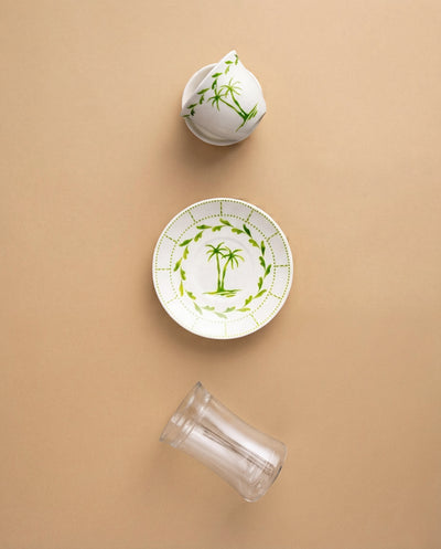 Asala Tea Estakana & Arabic Coffee Finjan Set — 18 Pieces (Double-Wall Glass)