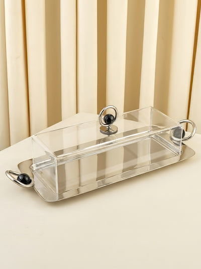 "Halah" Rectangular Tray with Acrylic Dome – 2 Sizes