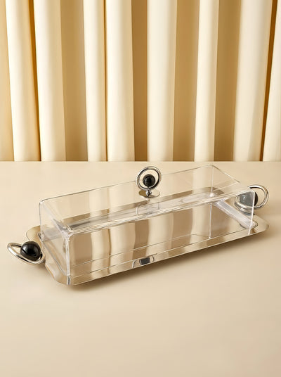 "Halah" Rectangular Tray with Acrylic Dome – 2 Sizes